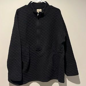 Half-zip quilted sweatshirt
